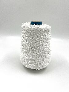 Пряжа Королевские пайетки Shine Pail, хлопок, цвет белый с матовыми пайетками