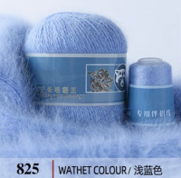 Пух норки 825, 90% пух норки, 10% Па, 350м/50гр, васильковый