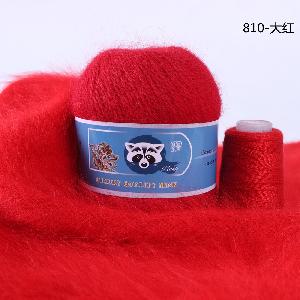 Пух норки 810, 90% пух норки, 10% па, 350м/50гр, цвет красный (синяя этикетка) 