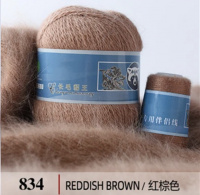 Пух норки 834, 90% пух норки, 10% Па, 350м/50гр, коричневый