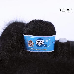 Пух норки 811, 90% пух норки, 10% па, 350м/50гр, цвет черный