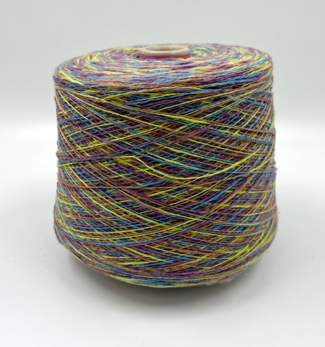 Пряжа Cotone/Lino, Filcom, хлопок, лен, цвет фиолетовый меланж