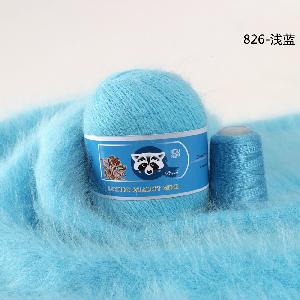 Пух норки 826, 90% пух норки, 10% па, 350м/50гр, цвет голубой