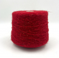 Пряжа Hairbag, Millefili, вспушенная альпака, хлопок, меринос, цвет красный