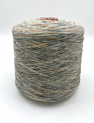 Пряжа Roller, Италия, хлопок, цвет серо-молочный меланж