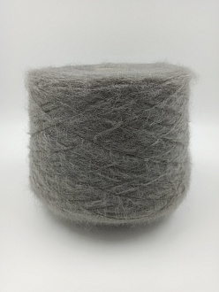 Пряжа Wig, MilleFili,  кидмохер, шерсть, цвет серый