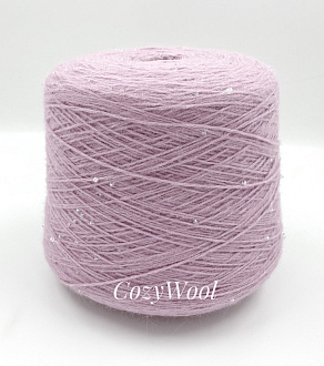 Пряжа Angora Bubbly, G&G Filati, ангора, меринос, бусины, цвет нежно сиреневый
