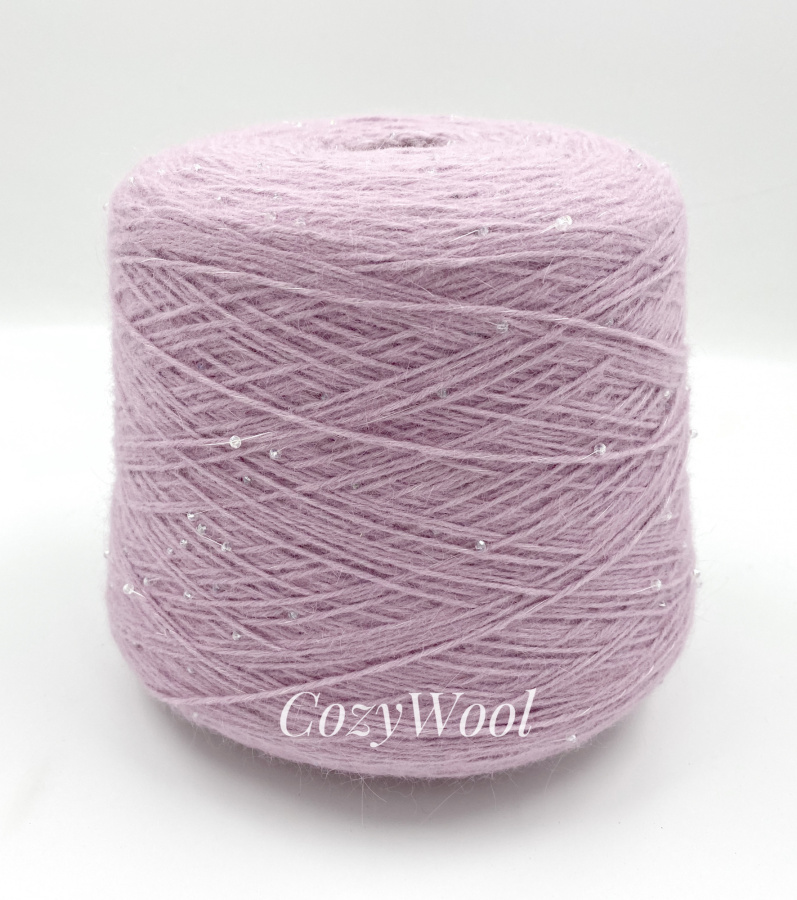 Пряжа Angora Bubbly, G&G Filati, ангора, меринос, бусины, цвет нежно сиреневый, 70% Ангора, 10% меринос , 20% ПА+ бусины, G&G Filati — фото пряжи Cozy Wool