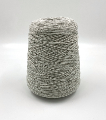 Пряжа Real C, Loro Piana, меринос, кашемир, цвет серый с прозрачным люрексом