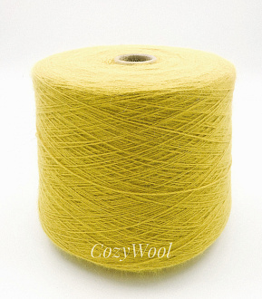 Пряжа Angora Bubbly, G&G Filati, ангора, меринос, цвет желто-зеленый