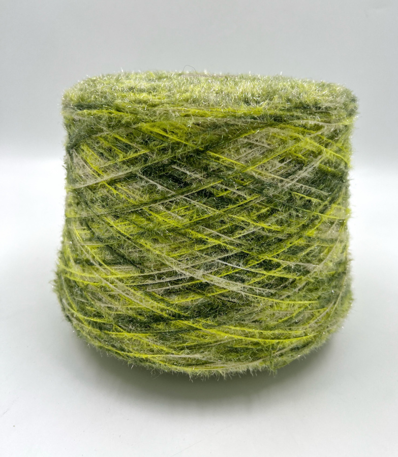 Пряжа Alyssa, Italy, па, цвет солнечный лес, 24% люрекс, 76% па, Italy — фото пряжи Cozy Wool