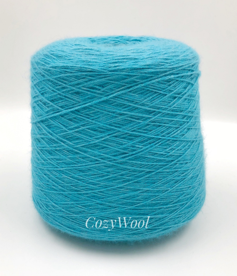 Пряжа Angora Sup, Biagioli Modesto, ангора, шелк, цвет бирюза, 70% ангора, 30% шелк, Италия — фото пряжи Cozy Wool