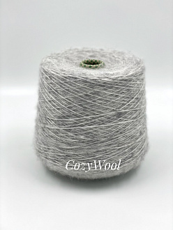 Пряжа Chopin, Exclusive Yarn Collection, кидмохер, пайетки, цвет светло-серый