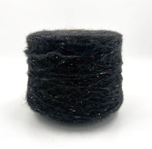 Пряжа Hairbag, Millefili, вспушенная альпака, хлопок, меринос, цвет темно-серый