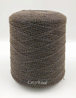 Пряжа Eco Lurex, Filati Naturali, кашемир, цвет коричневый+перламутр