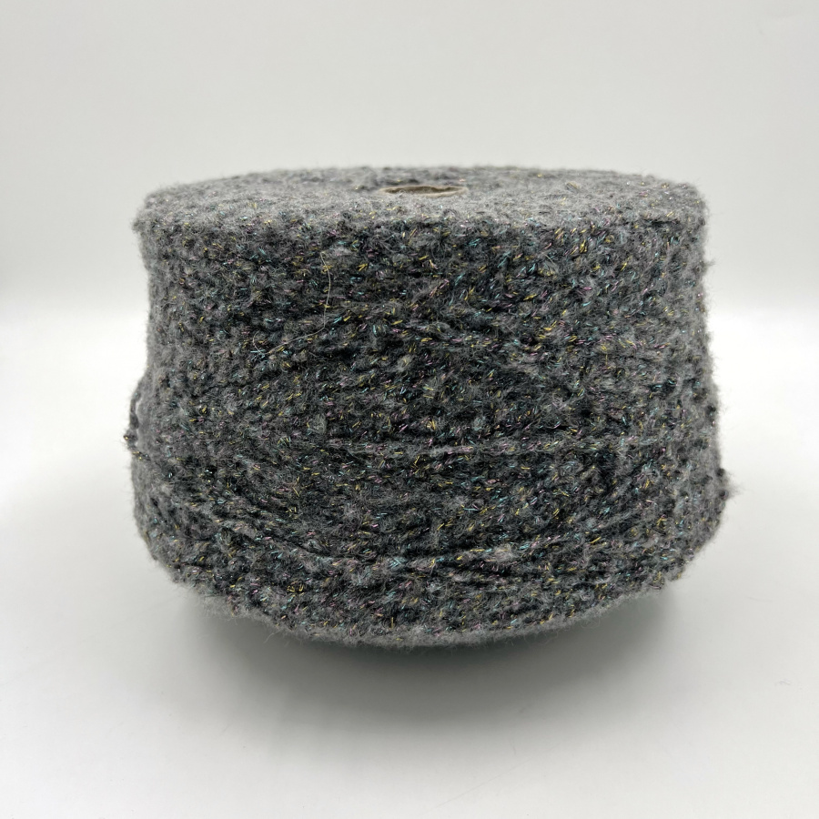 Пряжа Buffalo, Cofil SRL, шерсть, люрекс, цвет серый, 17% шерсть, 2% люрекс, 45% акрил, 34% Па, Cofil SRL — фото пряжи Cozy Wool