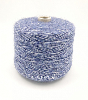 Пряжа Summeryak, Exclusive Yarns, як, шерсть, хлопок, цвет  голубой меланж