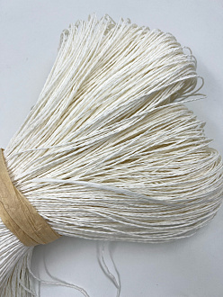 Пряжа Рафия, Китай, целлюлоза, цвет белый