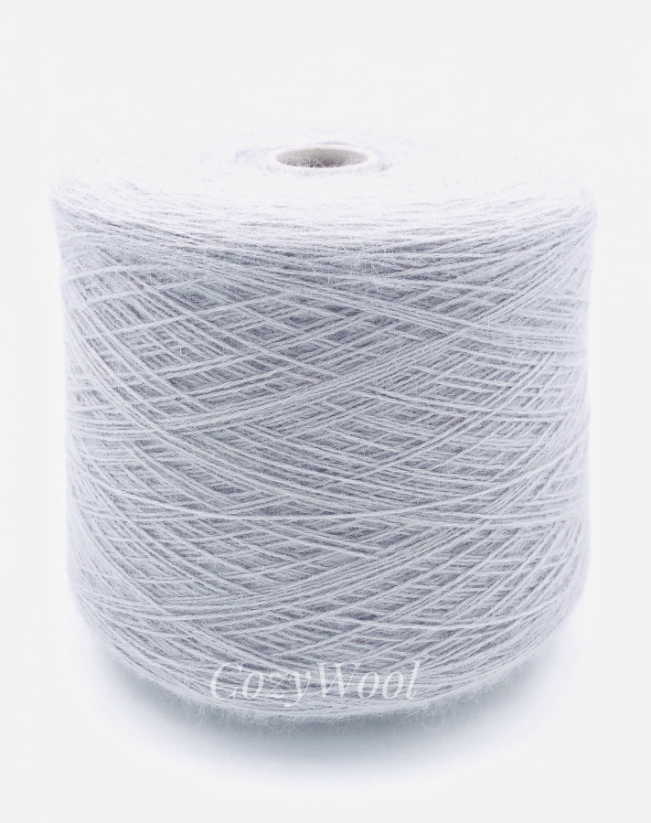 Пряжа Angora Bubbly, G&G Filati, ангора, меринос,  цвет  светло-серый, 70% Ангора, 10% шерсть, 20% ПА, G&G Filati, Италия — фото пряжи Cozy Wool