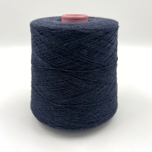 Пряжа 50%WS,50%SE, Loro Piana, кашемир, шёлк, цвет синий меланж