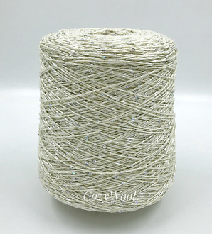 Пряжа Stellare, Exclusive Yarns Collection, суперкидмохер, меринос, пайетки, цвет пломбир