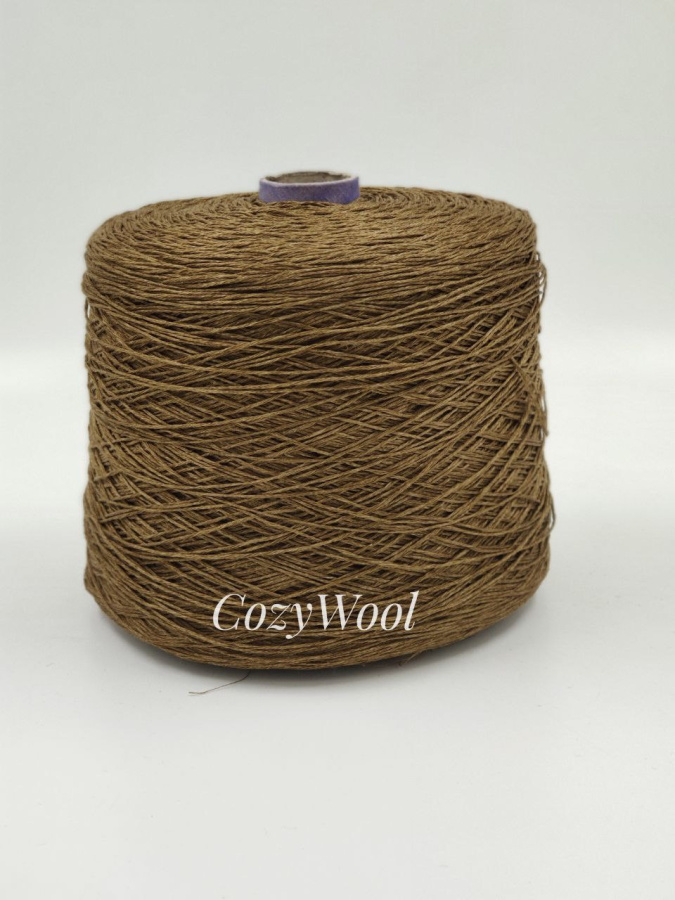 Пряжа Lino 350, Filati Naturali, лён, цвет табачный, 100% лён, Filati Naturali — фото пряжи Cozy Wool
