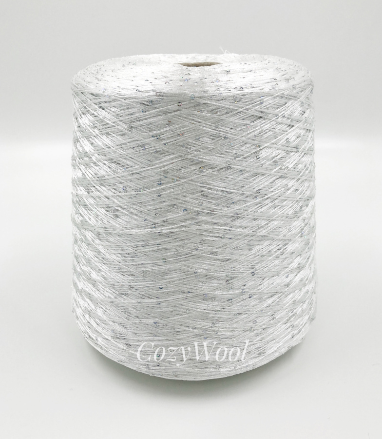 Пряжа Sequin, Filcom, па, цвет белый, 100% Па, Filcom — фото пряжи Cozy Wool