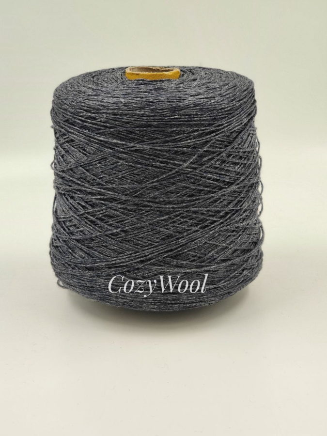 Пряжа Lino 350, Filati Naturali, лён, цвет темно-серый, 100% лён, Filati Naturali — фото пряжи Cozy Wool