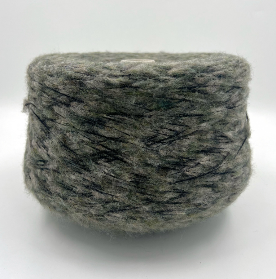 Пряжа Duetto, Pinori Filati S.p.A, альпака, меринос, цвет зеленый меланж, 30% альпака, 30% меринос, 40% Па, Pinori Filati S.p.A — фото пряжи Cozy Wool