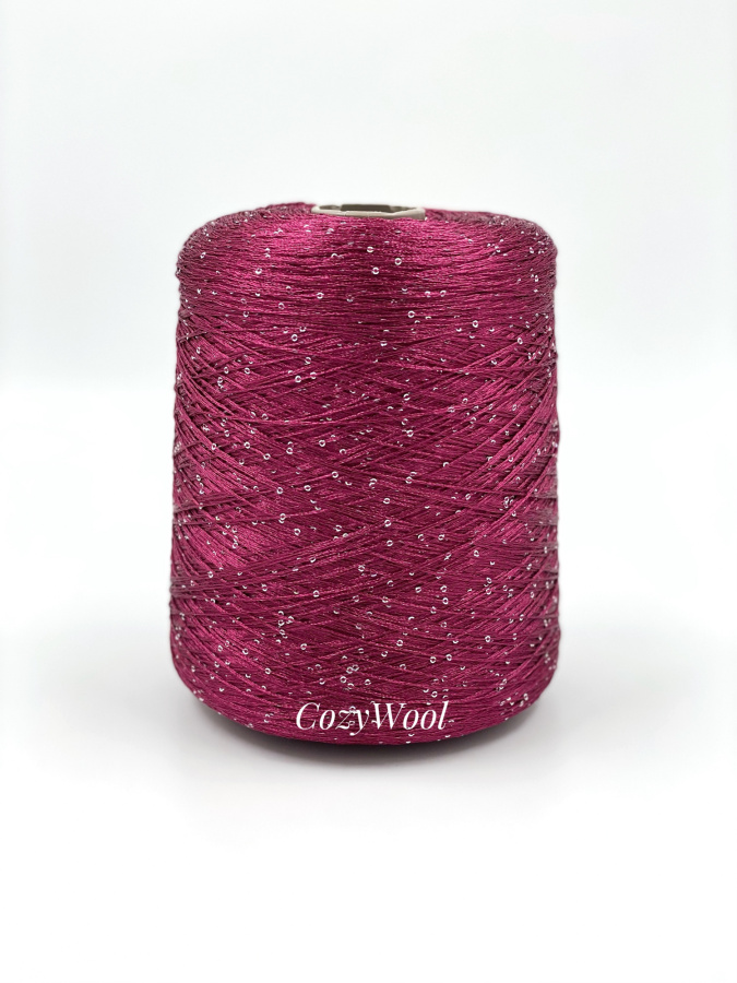 Пряжа Sequin, Filcom, па, цвет ягодный, 100% Па, Filcom — фото пряжи Cozy Wool