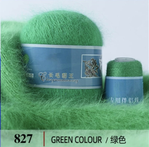 Пух норки 827, 90% пух норки, 10% Па, 350м/50гр, зеленый