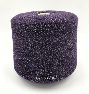 Пряжа Eco Lurex, Filati Naturali,  кашемир, цвет фиолетовый+серебро